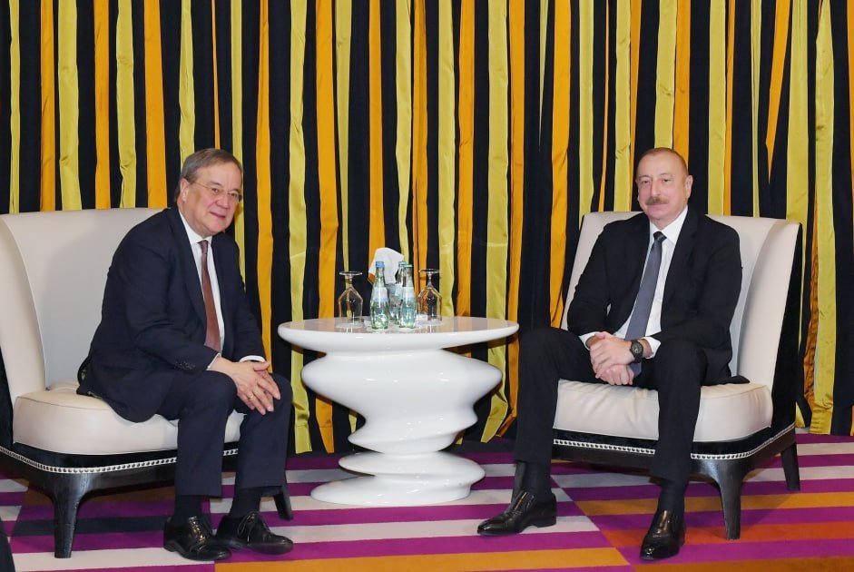 İlham Əliyev Münxendə Bundestaqın üzvü Armin Laşetlə görüşdü - FOTO