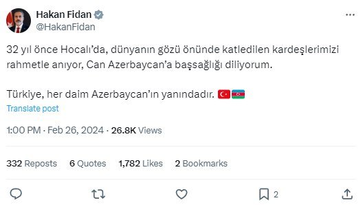Hakan Fidan: “Türkiyə hər zaman Azərbaycanın yanındadır” - foto 1