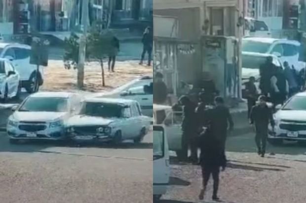 Sükan arxasında ürəyi tutdu, avtomobili dayanmış maşına çırpıldı - ANBAAN VİDEO Sükan arxasında ürəyi tutdu, avtomobili dayanmış maşına çırpıldı - ANBAAN VİDEO