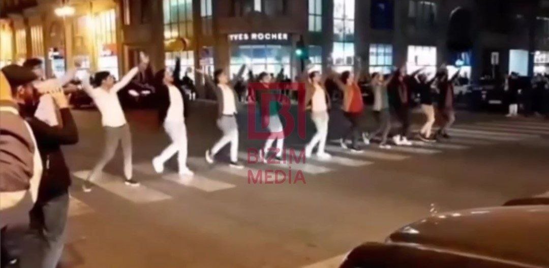Bakıda gənclər piyada keçidində cəngi oynadılar - ANBAAN VİDEO