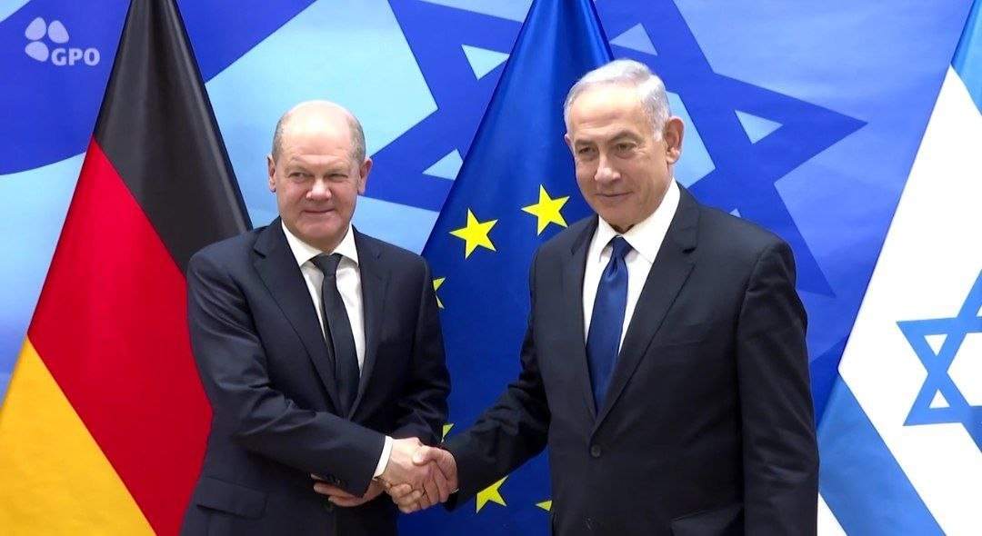Netanyahu Yerusəlimdə Şolz ilə görüşdü - VİDEO
