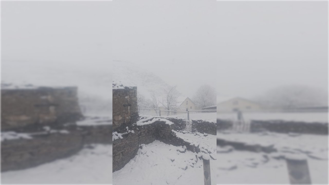 Quba və Qusar ilaxır çərşənbəni qarla qarşıladı - FOTO/VİDEO
