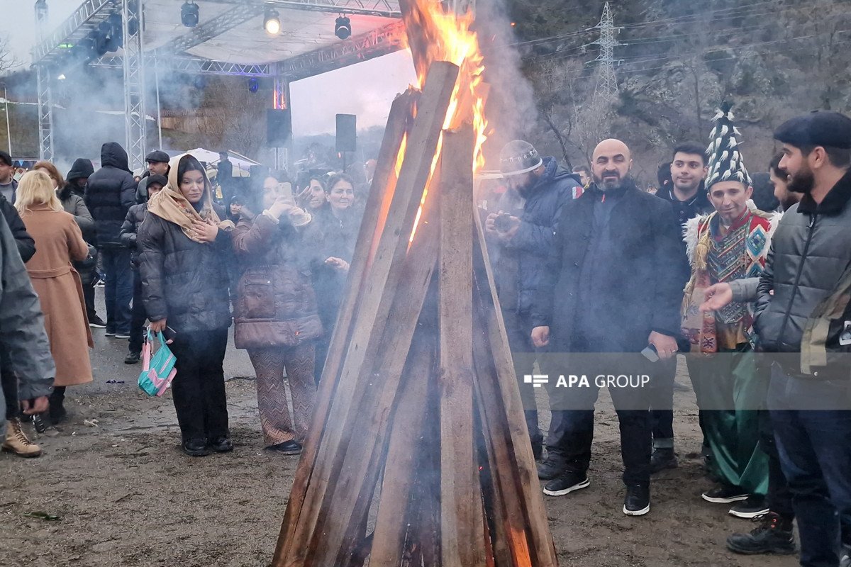 Laçında 32 ildən sonra İlaxır çərşənbənin tonqalı qalandı - FOTO/VİDEO - foto 5