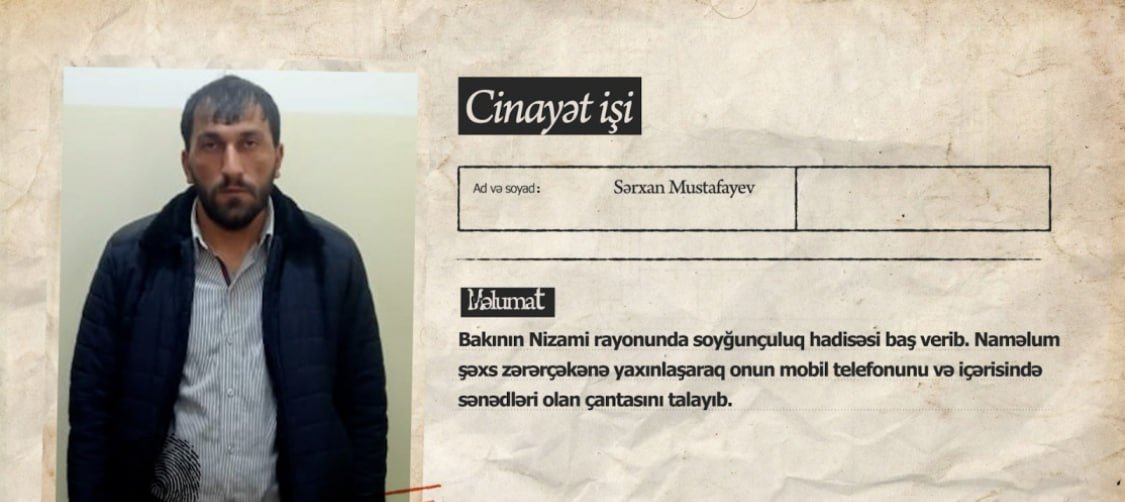 Bakıda vətəndaşın telefon və çantasını talayan şəxs TUTULDU - FOTO/VİDEO - foto 1