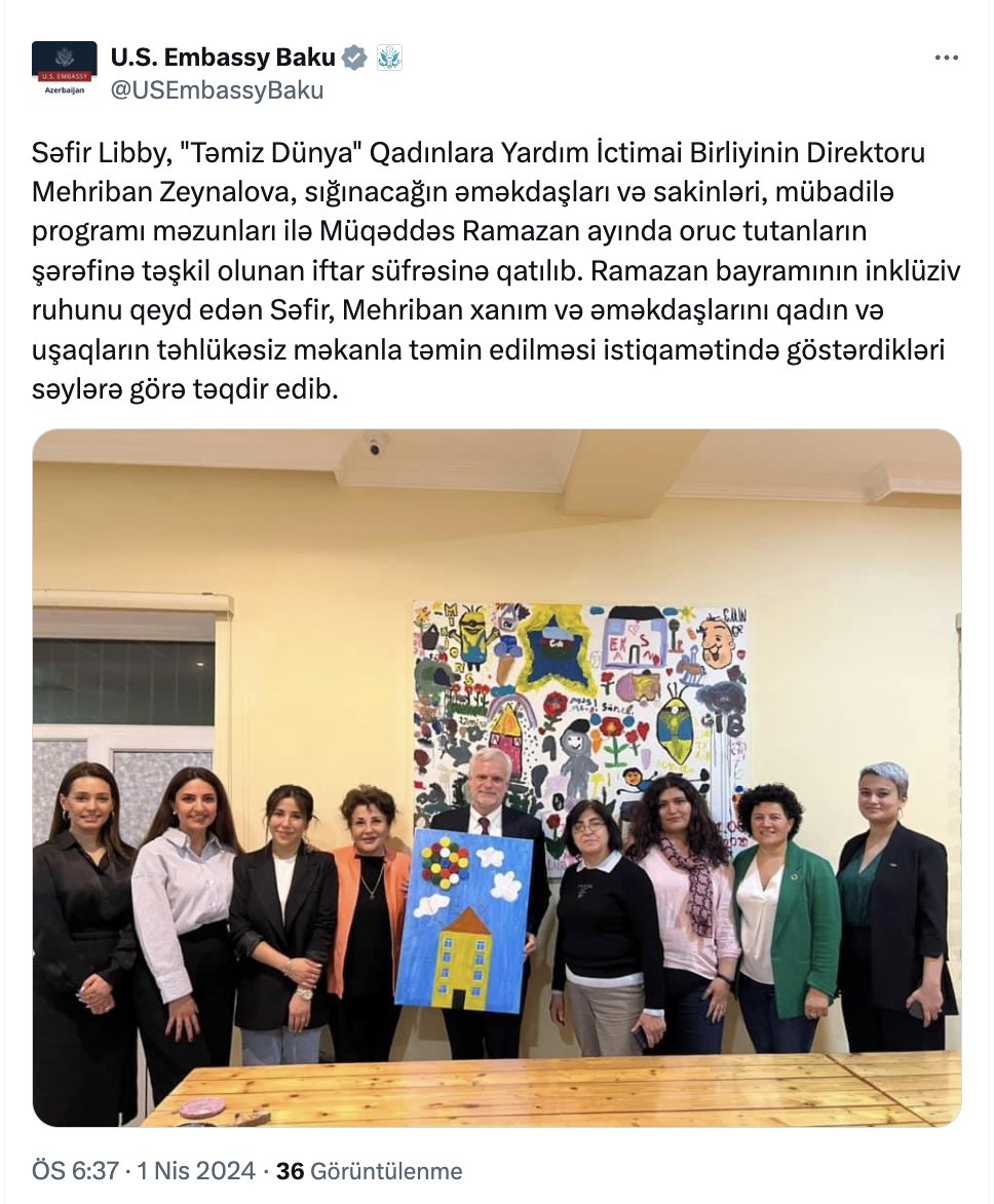 ABŞ səfiri iftar süfrəsinə qatılıb - FOTO - foto 1