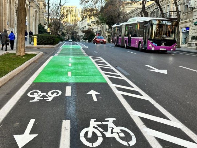 Bakının bu prospektində avtobus və velosiped zolaqları təşkil ediləcək – FOTO Bakının bu prospektində avtobus və velosiped zolaqları təşkil ediləcək – FOTO