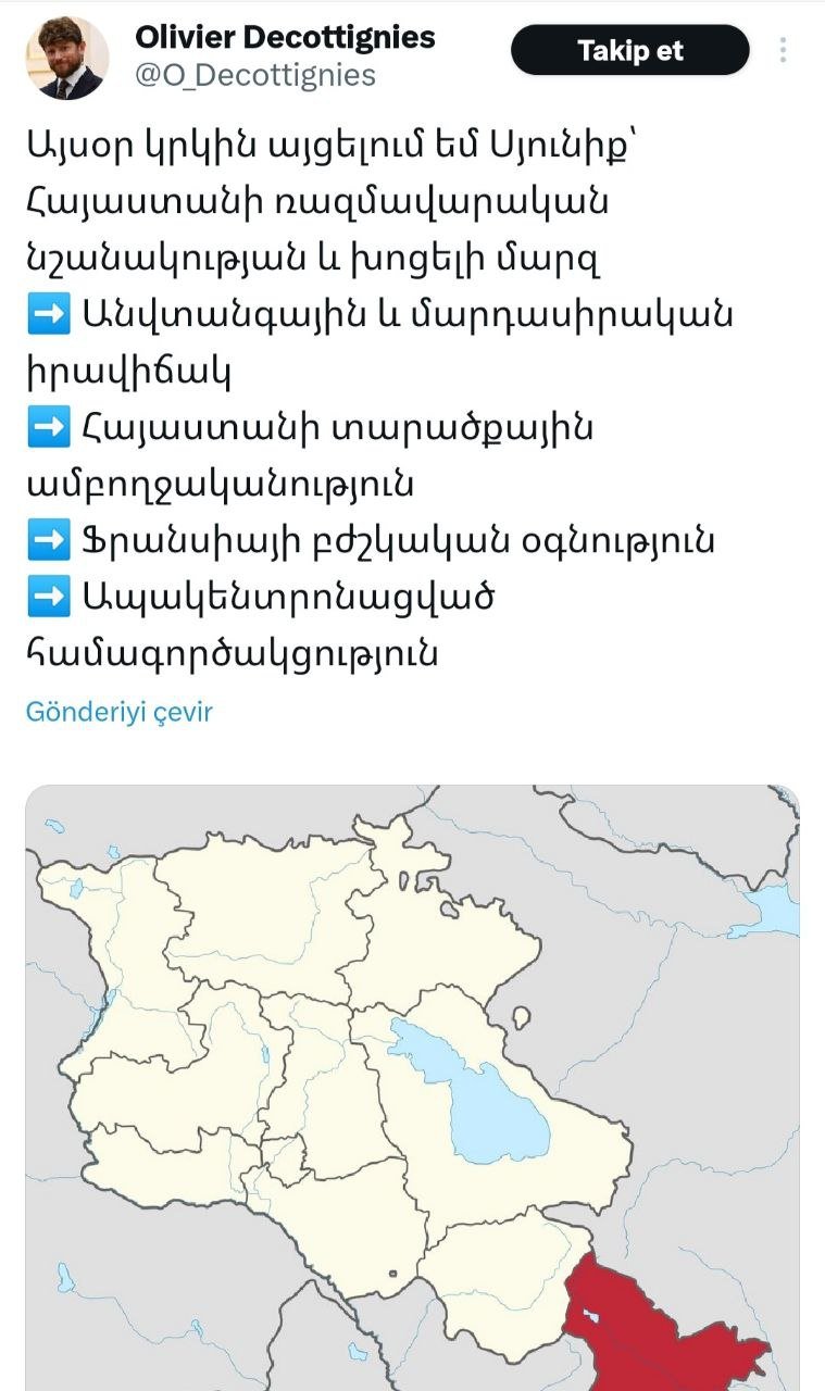 Fransanın Ermənistandakı səfiri Azərbaycanla həmsərhəd bölgəyə gedib - FOTO - foto 1