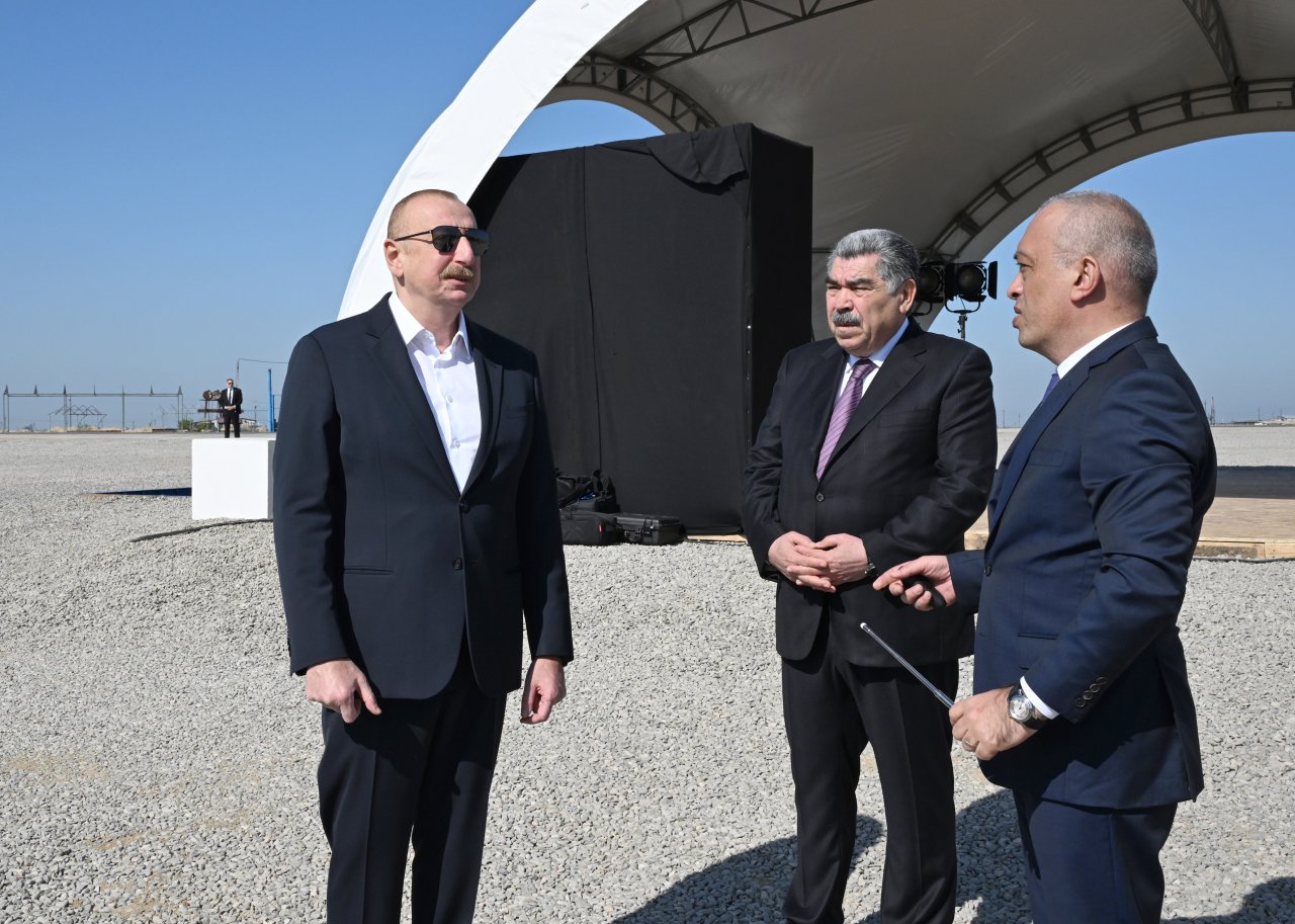 Prezident Şirvan suvarma kanalının təməlini qoydu - FOTO/VİDEO - foto 5