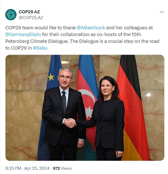 Muxtar Babayev Annalena Berbokla COP29-a hazırlıq məsələlərini müzakirə edib - FOTO - foto 1