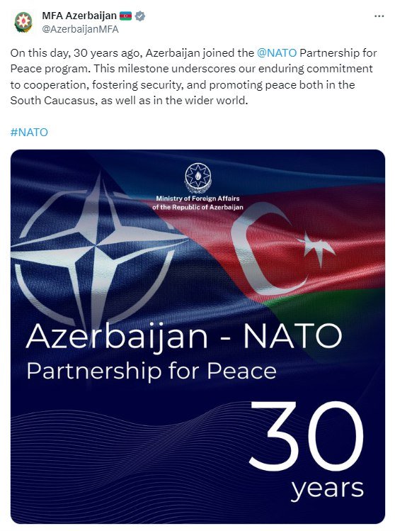 XİN: Azərbaycanın NATO-ya qoşulmağı dünyada sülhün təşviqinə sadiqliyinin təzahürüdür - foto 1