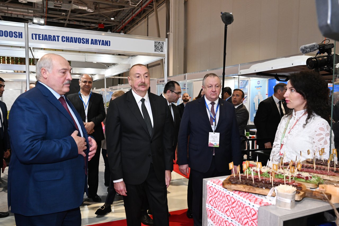 Azərbaycan və Belarus prezidentləri “Caspian Agro” və “InterFood Azerbaijan” sərgilərində - FOTO/VİDEO - foto 4
