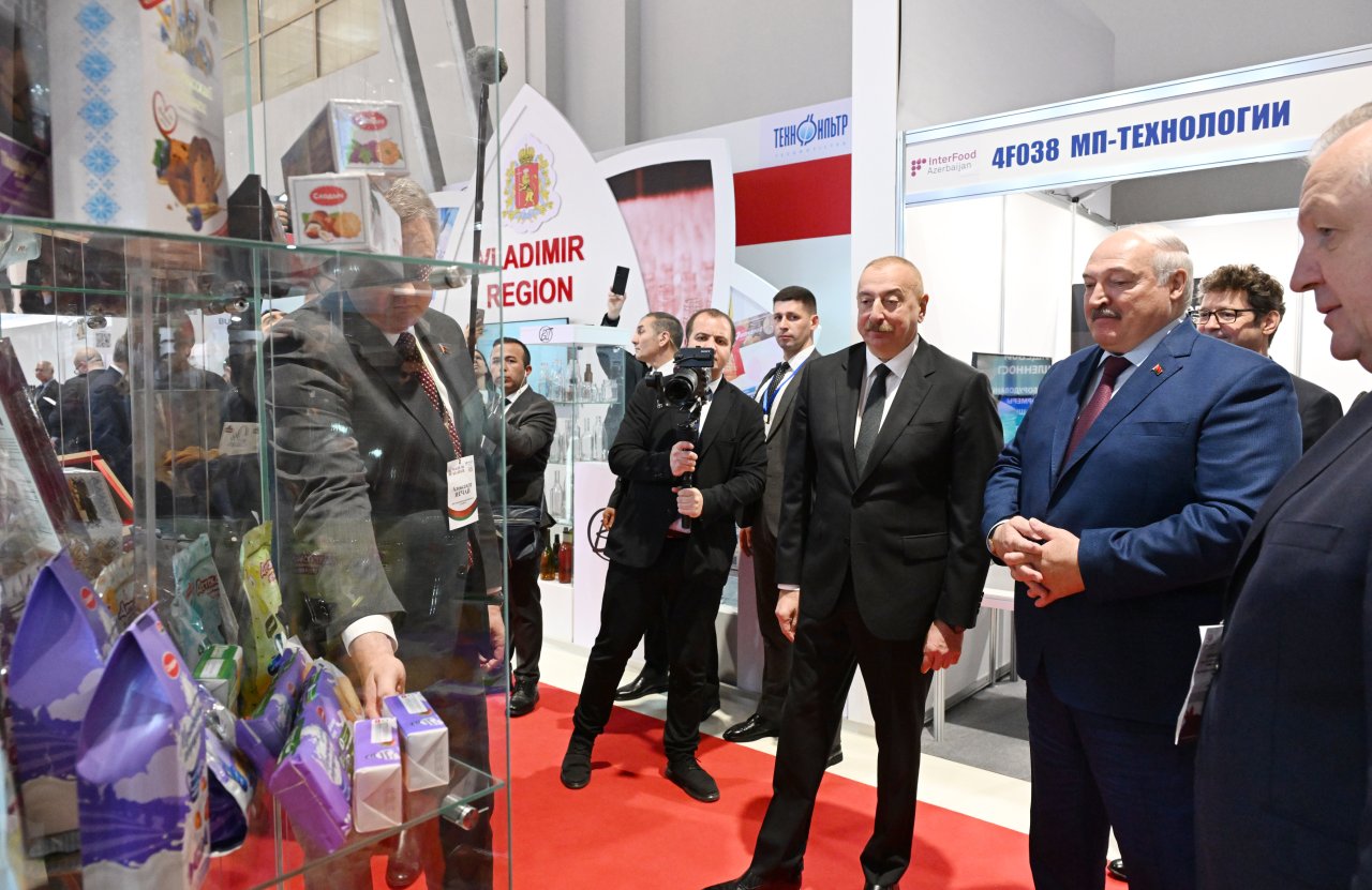 Azərbaycan və Belarus prezidentləri “Caspian Agro” və “InterFood Azerbaijan” sərgilərində - FOTO/VİDEO