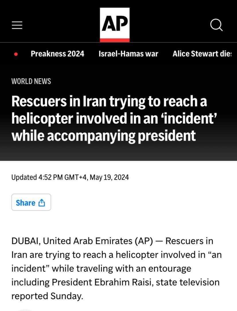 İran Prezidenti İbrahim Rəisini daşıyan helikopter qəzaya uğradı - FOTO - foto 1