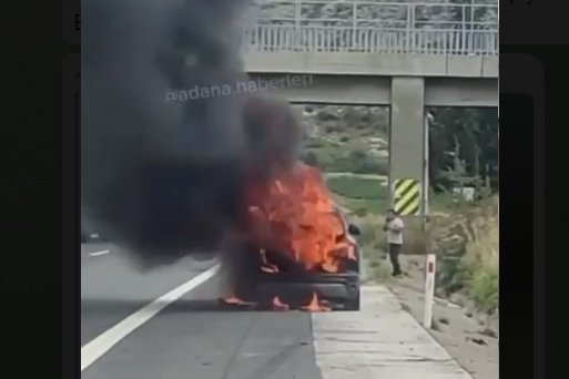 Türkiyədə TOGG elektrik avtomobili belə yandı - VİDEO