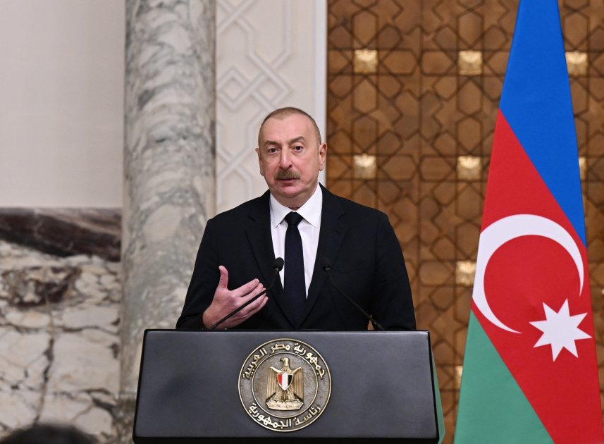 Azərbaycan və Misir prezidentlərinin mətbuata bəyanatları - FOTO/VİDEO  - foto 4