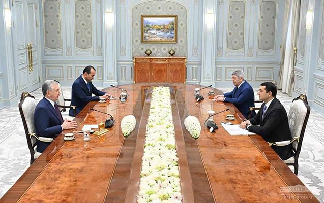 Şavkat Mirziyoyev Adil Kərimlini qəbul etdi – FOTO  