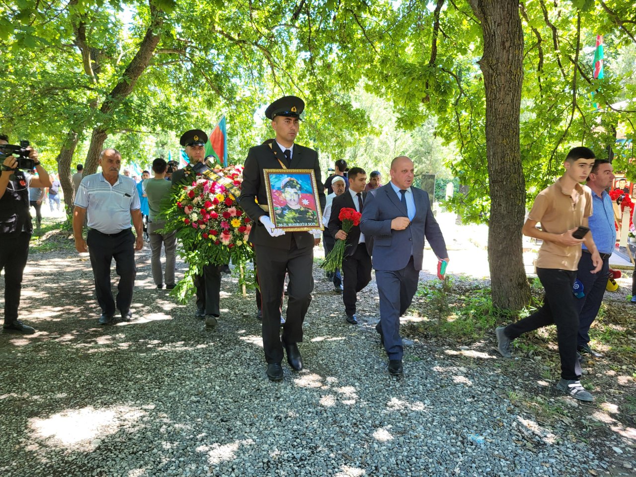 Xaçmazda Birinci Qarabağ şəhidi dəfn edildi - FOTO/VİDEO