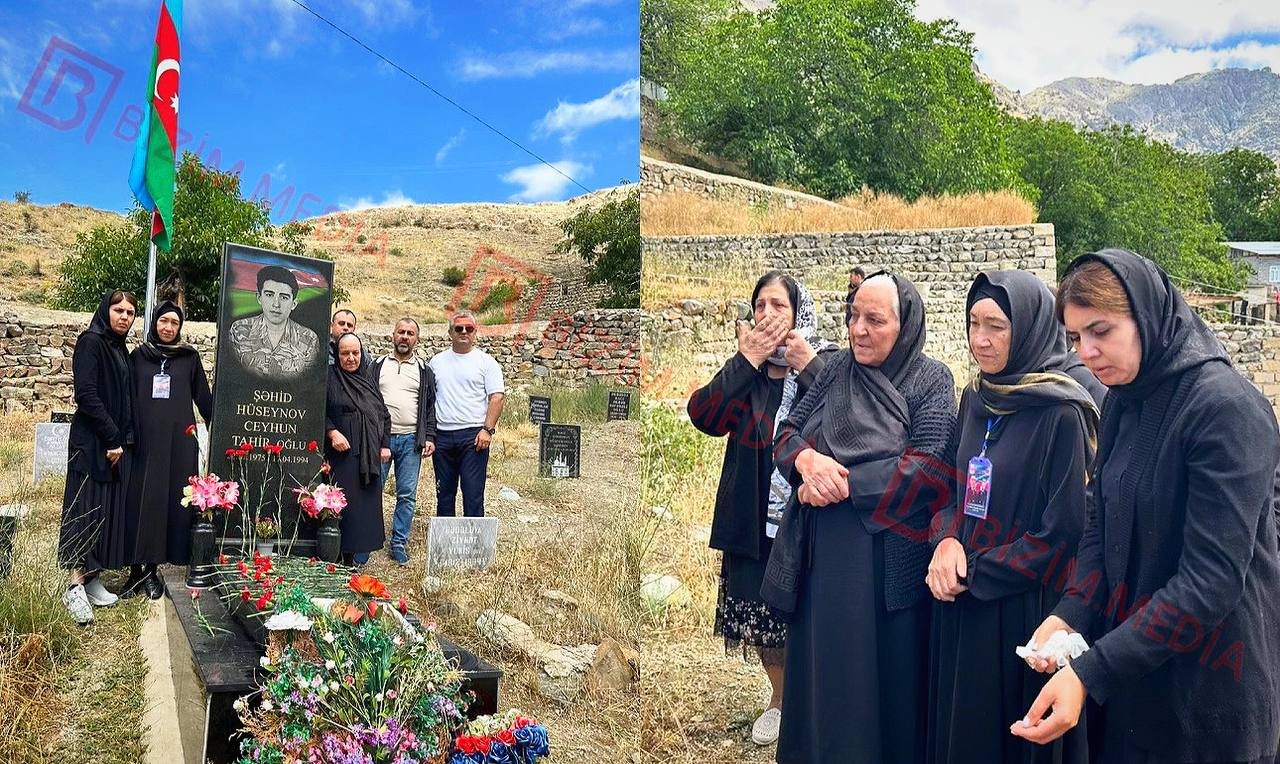 Şəhid anaları Ceyhun Hüseynovun məzarı başında – FOTO/VİDEO