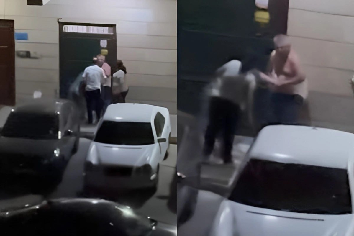 Bakıda yaşlı kişi amansızcasına döyüldü - ANBAAN VİDEO