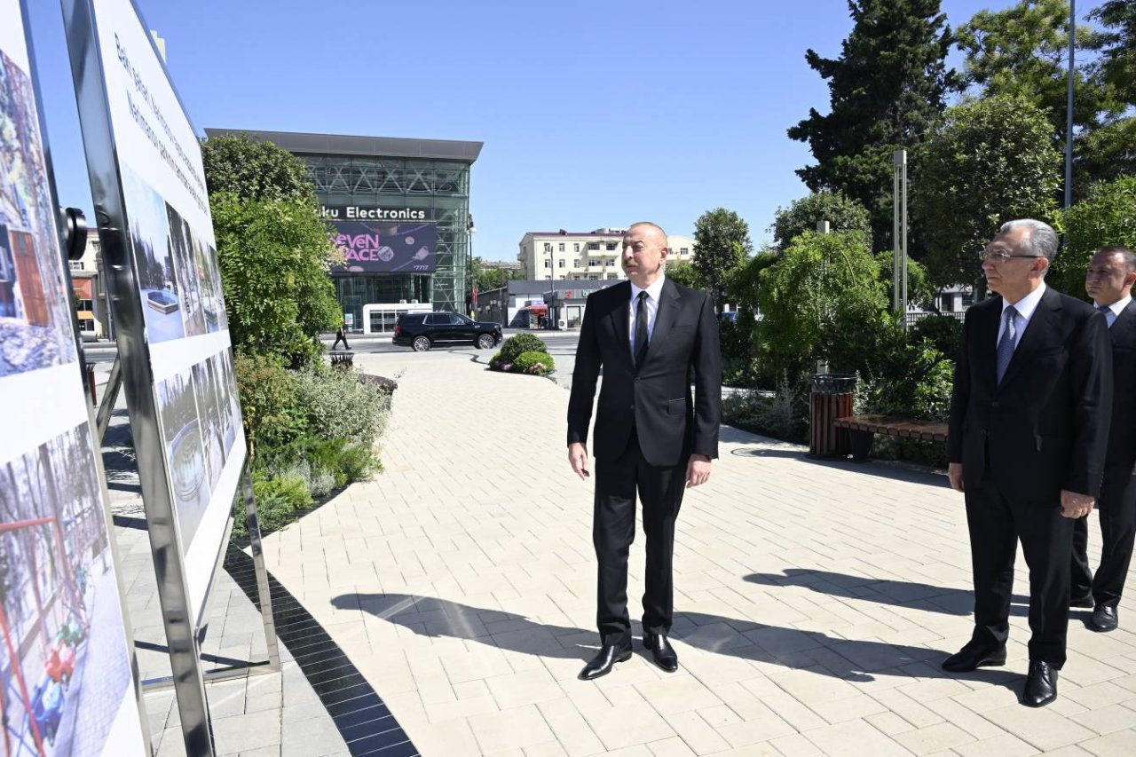 Prezident Bakıda Nərimanov parkının açılışında – YENİLƏNİB/FOTO 