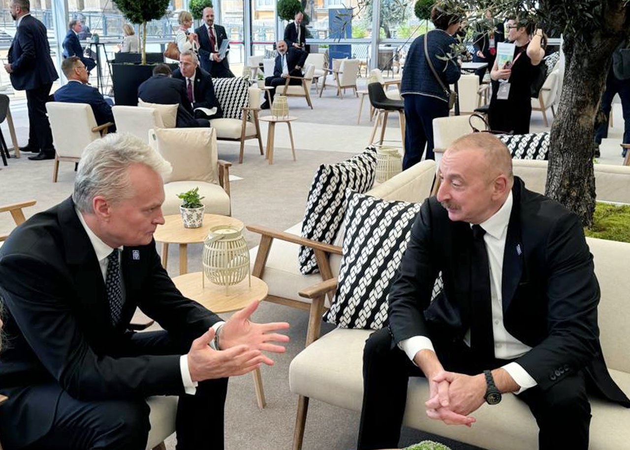 Prezident litvalı həmkarı ilə görüşdü – FOTO - foto 1