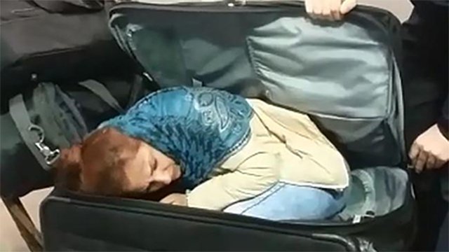 Türkiyədə OLAY: Qadın Gürcüstandan ölkəyə çamadanın içində keçmək istədi - VİDEO