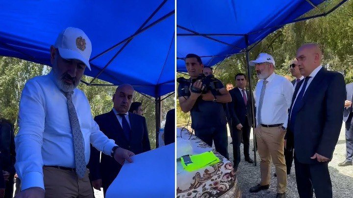 Paşinyan Türkiyə ilə sərhəddə yerləşən keçid məntəqəsinə GEDİB - VİDEO