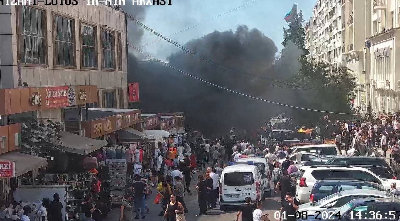 “Vasmoy” bazarının yaxınlığında YANĞIN – FOTO/VİDEO - foto 2