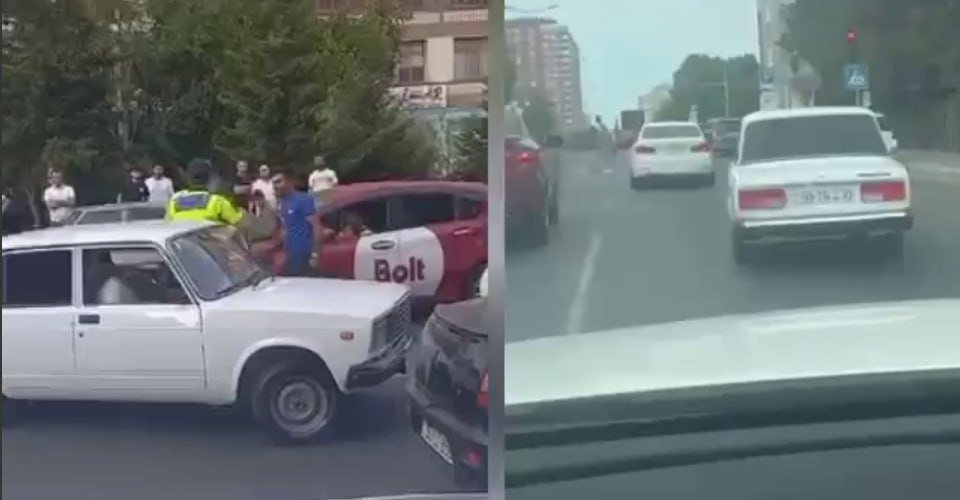 &ldquo;Avtoş&rdquo;luq edib, polisin tələbinə tabe olmayan gənc SAXLANILDI &ndash; VİDEO