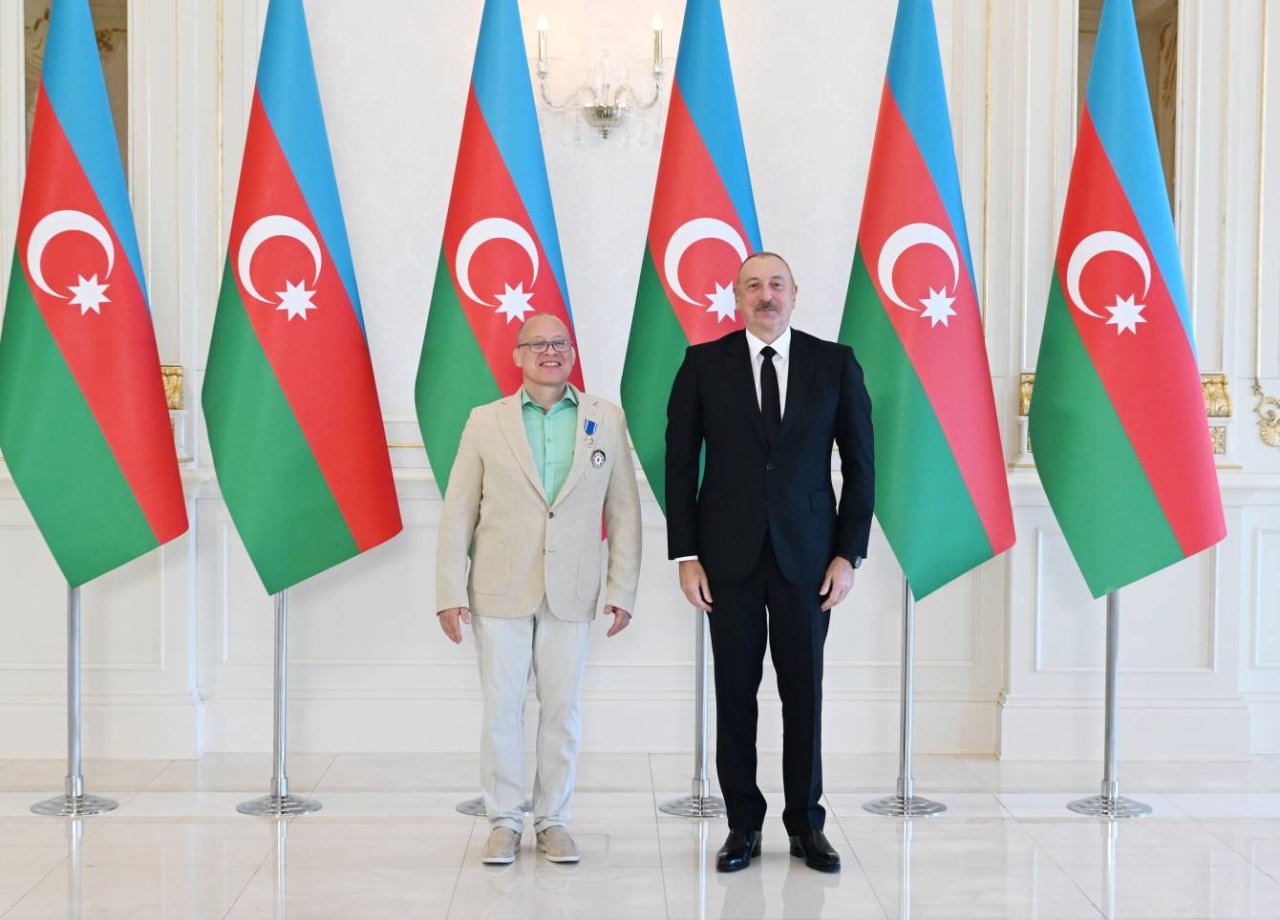 İlham Əliyevin idmançılarla görüşündən FOTOLAR - foto 7