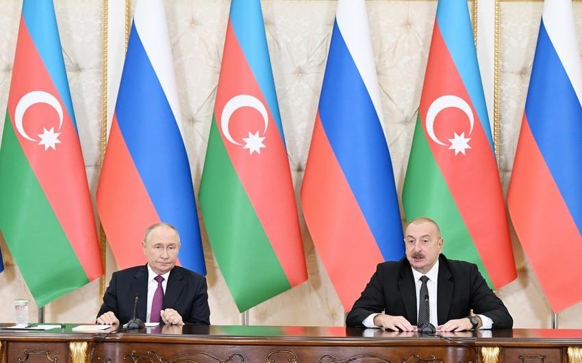 İlham Əliyev: Rusiya və Azərbaycanın müxtəlif şəhərləri arasında hər gün 20 reys həyata keçirilir