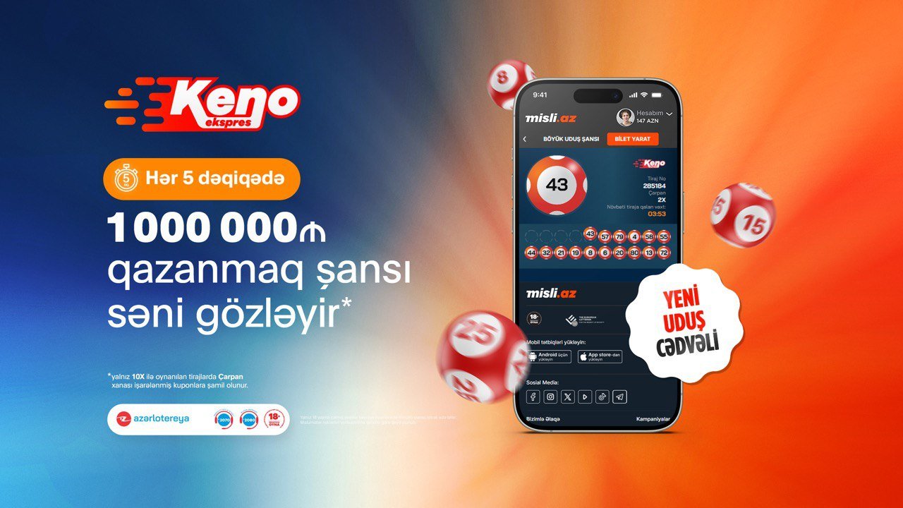 &ldquo;Ekspress Keno&rdquo; ilə arzulara aparan şans səyahəti