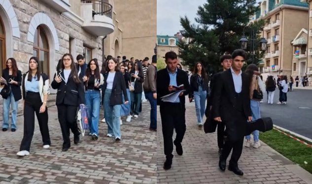 Qarabağ Universitetində ilk dərs günündən GÖRÜNTÜLƏR - VİDEO