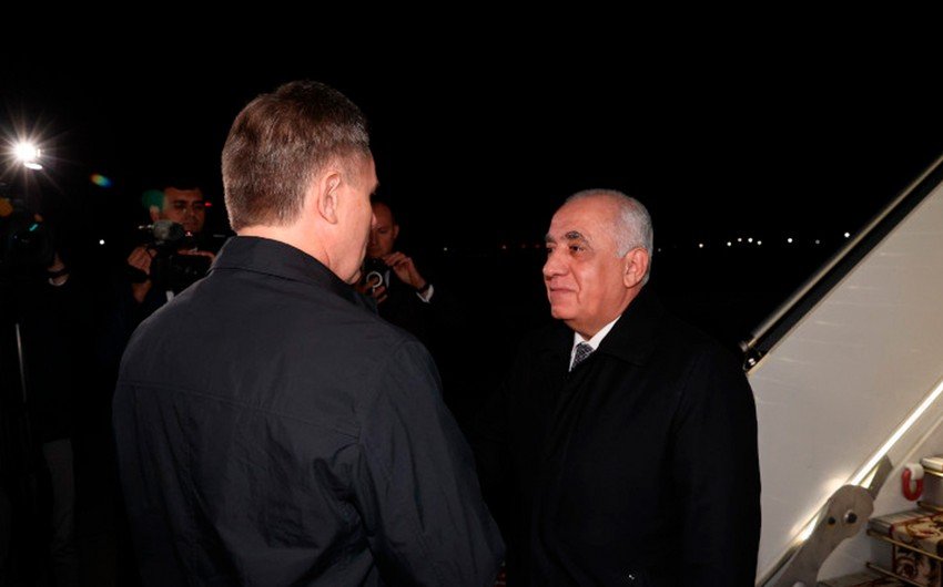 Baş nazir Belarusa SƏFƏR EDİB - FOTO Baş nazir Belarusa SƏFƏR EDİB - FOTO