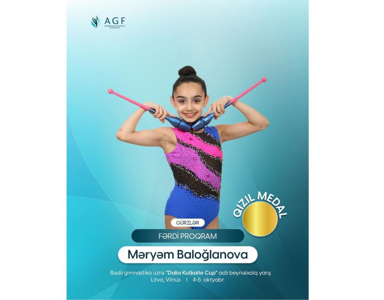 Gimnastlarımız beynəlxalq turnirdə 5 medal qazanıblar - FOTO - foto 1