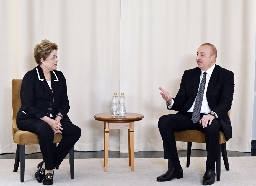 İlham Əliyev Kazanda Yeni İnkişaf Bankının prezidenti ilə görüşdü &ndash; FOTO/VİDEO