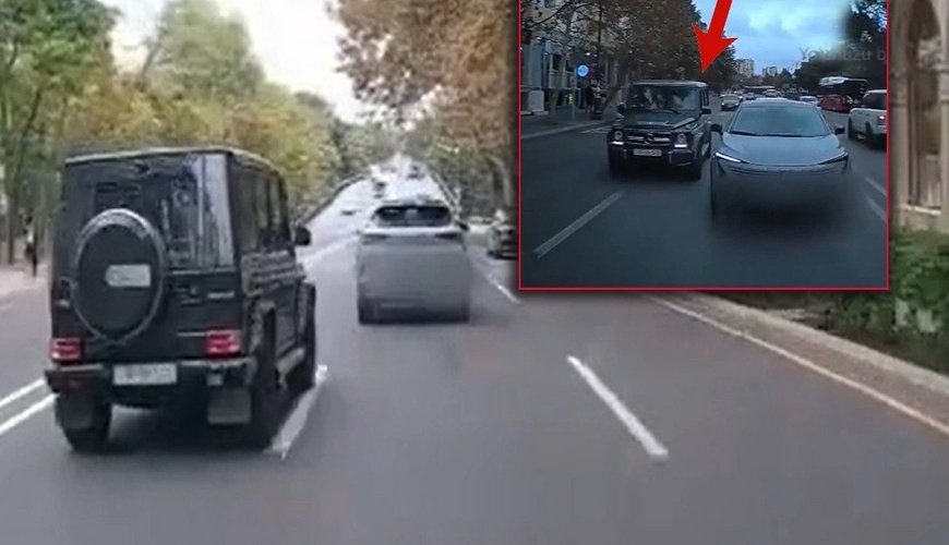 Bakıda xanım sürücünün izinə düşən "Gelandewagen" sürücüsü kimdir? &ndash; VİDEO 