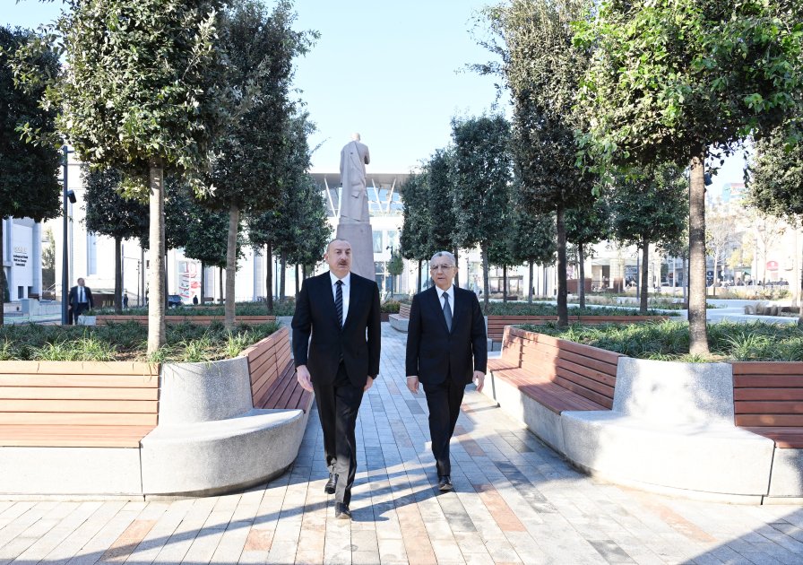 Prezident “28 May”ın qarşısında yaradılan şəraitlə TANIŞ OLDU - FOTO/VİDEO - foto 2