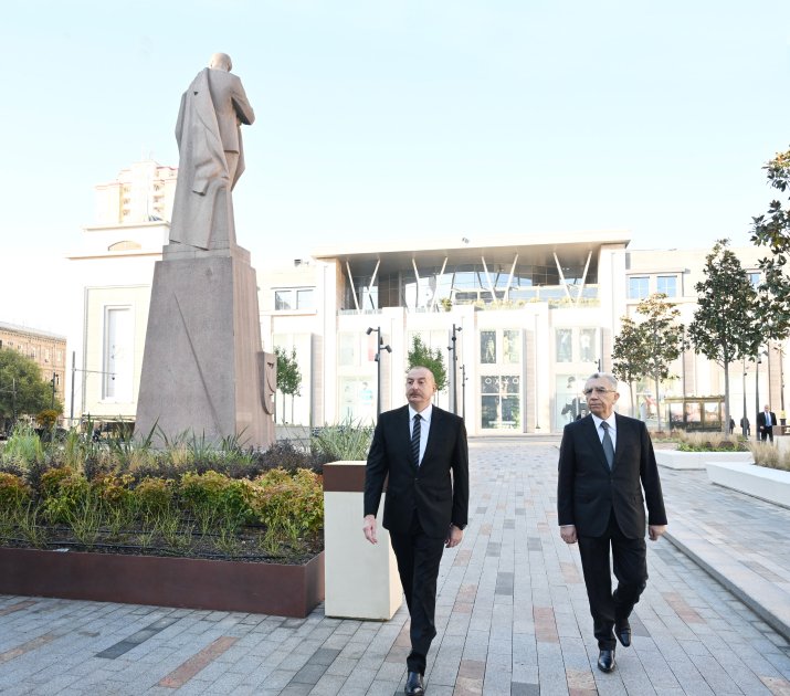Prezident “28 May”ın qarşısında yaradılan şəraitlə TANIŞ OLDU - FOTO/VİDEO - foto 1