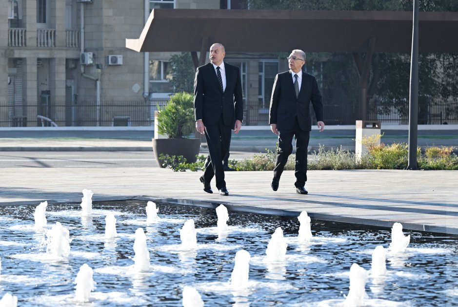 Prezident “28 May”ın qarşısında yaradılan şəraitlə TANIŞ OLDU - FOTO/VİDEO - foto 6