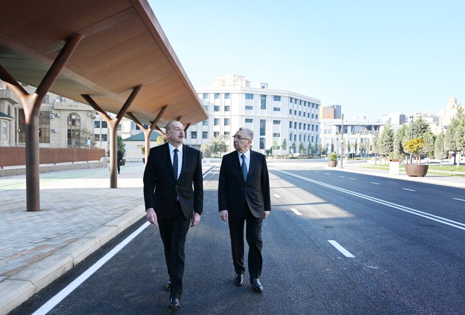 Prezident “28 May”ın qarşısında yaradılan şəraitlə TANIŞ OLDU - FOTO/VİDEO - foto 5