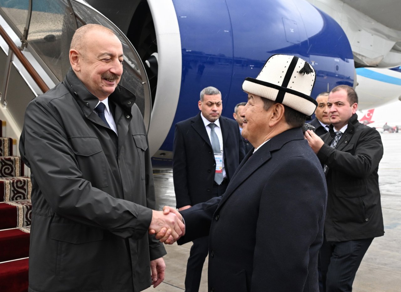 İlham Əliyev Qırğızıstana GETDİ - FOTO/VİDEO - foto 2