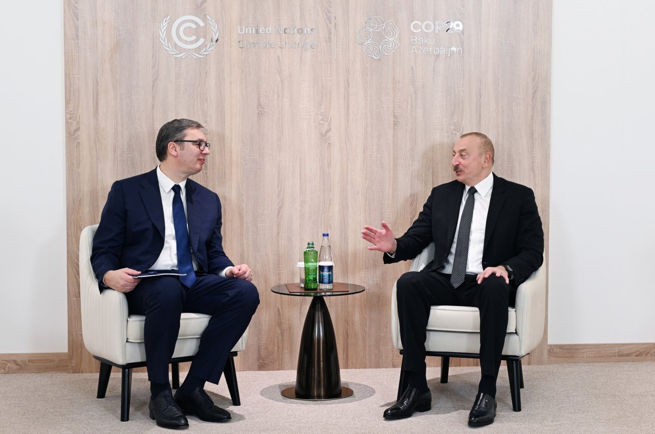 Prezident Vuçiçlə GÖRÜŞDÜ - FOTO/VİDEO