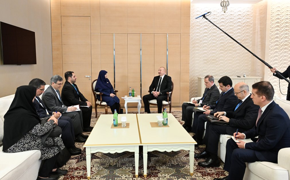 İlham Əliyev İranın vitse-prezidenti ilə müzakirələr APARDI – FOTO - foto 1