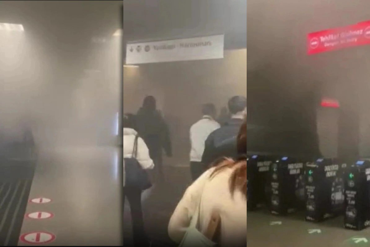 İstanbul metrosunda yanğın oldu - VİDEO İstanbul metrosunda yanğın oldu - VİDEO