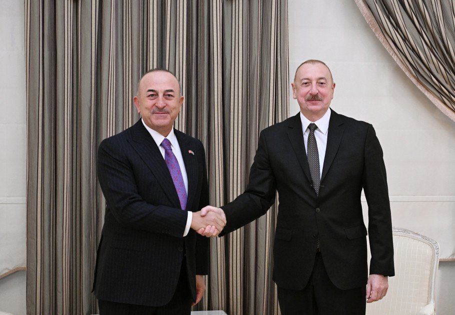 İlham Əliyev Mövlud Çavuşoğlunu QƏBUL EDİB - FOTO/VİDEO - foto 1