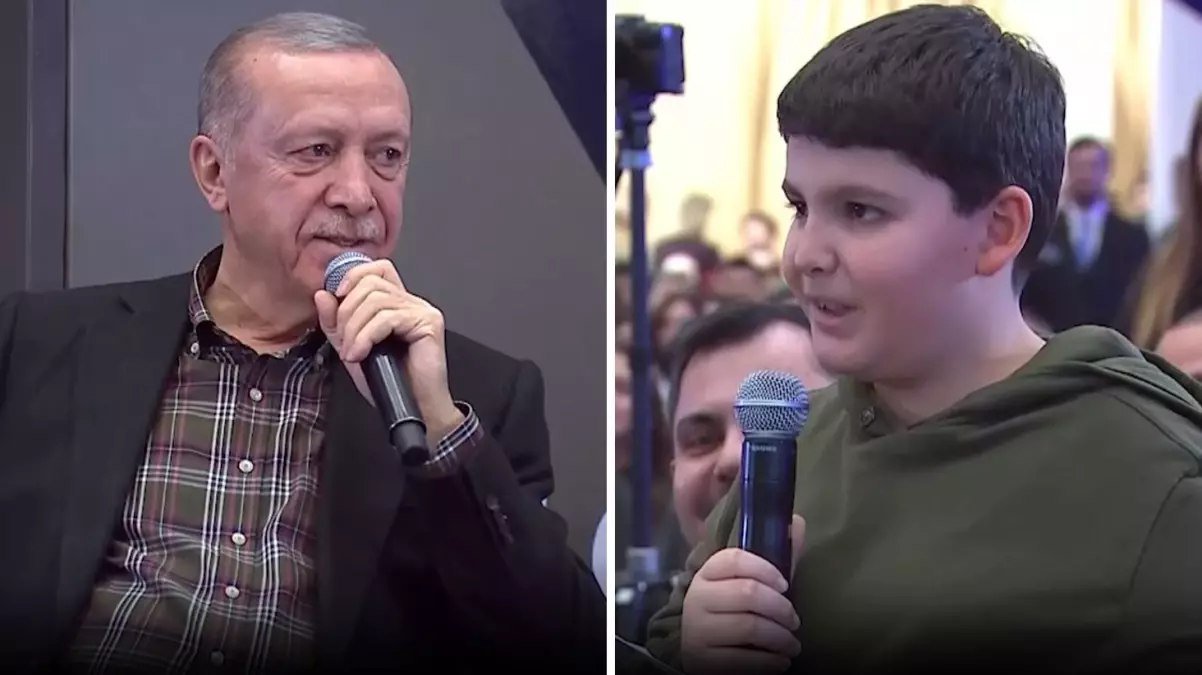 Ərdoğanın nəvəsi ilə maraqlı dialoqu &ndash; VİDEO 