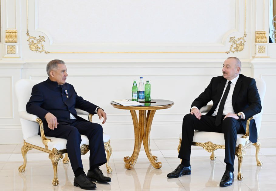 İlham Əliyev Rüstəm Minnixanovla birgə nahar etdi