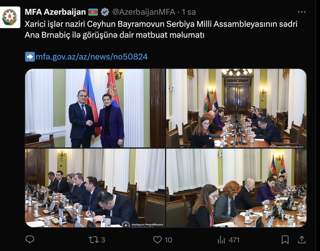 Azərbaycan və Serbiya arasında strateji tərəfdaşlıq münasibətlərinin perspektivləri MÜZAKİRƏ EDİLDİ - FOTO - foto 1