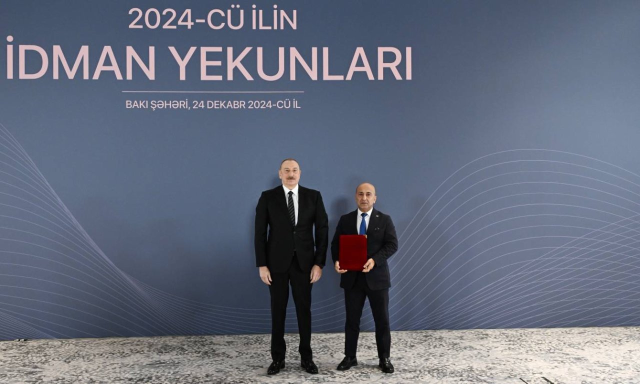 İlham Əliyev idmançıları mükafatlandırdı - FOTO - foto 26